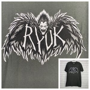 Tee Villain tshirt Ryuk Death Note gray grey ringspun cotton unisex medium M